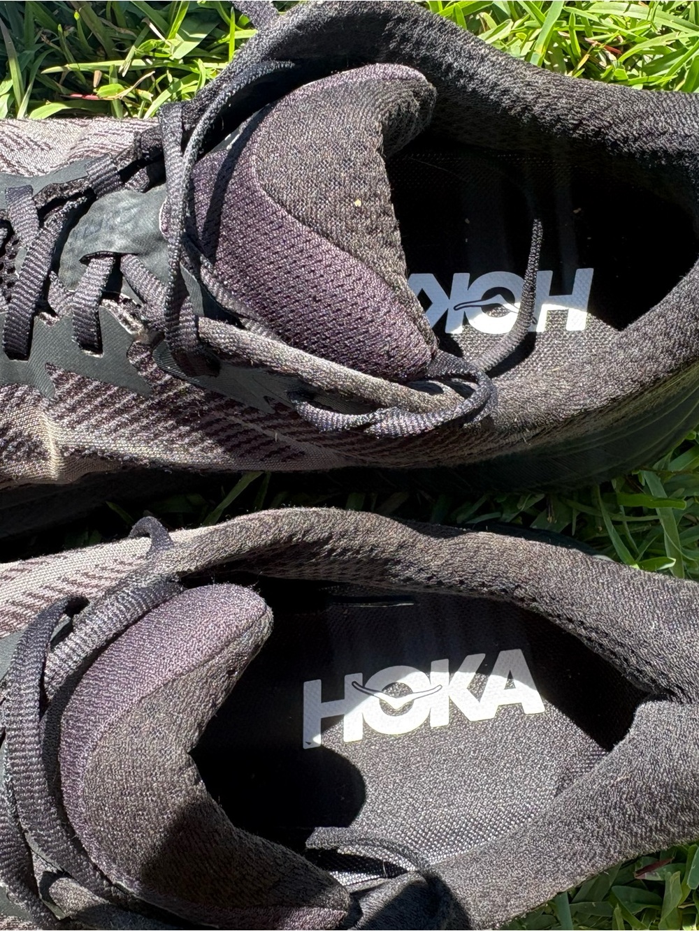 Hoka Black Clifton Running Shoes- new insoles. Sz. 10 Men’s - Picture 4 of 8